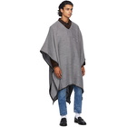 Off-White Grey Oversized Arrows Poncho