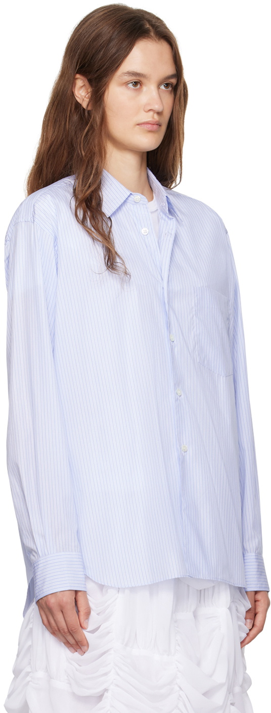 Comme des Garçons Shirt Blue Striped Shirt