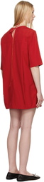 Maria McManus Red T-shirt Cocoon Minidress