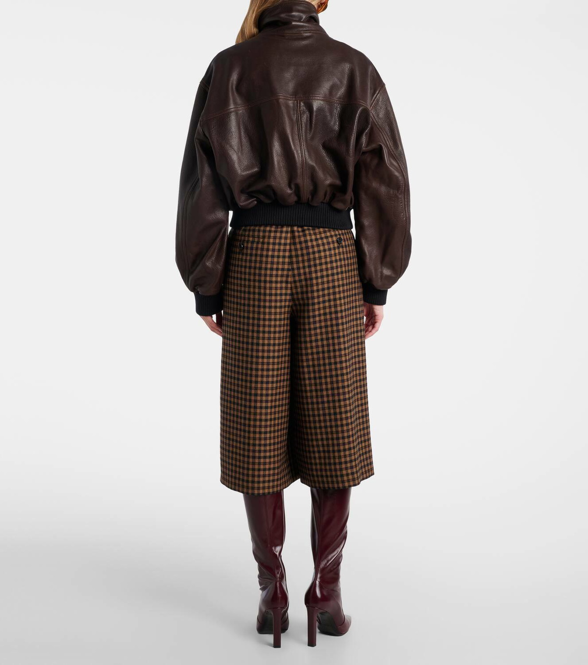 Nour Hammour Briar leather bomber jacket