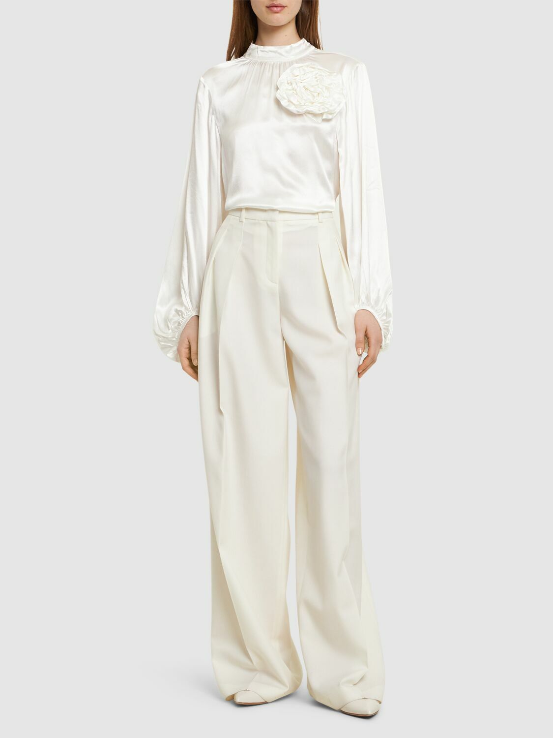 DESIGNERS REMIX Lilian Viscose Blend Shirt with Rose