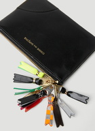 Small Logo Zipper Pull Wallet in Black