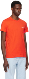 Balmain Orange Flocked T-Shirt