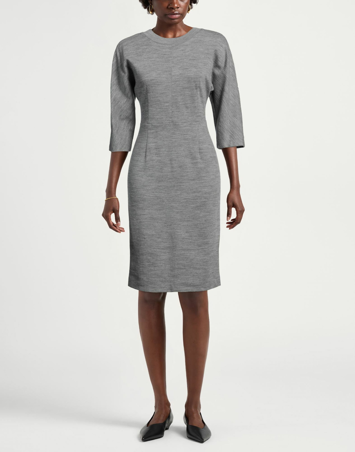 Peserico Womens Midi dress in Grey