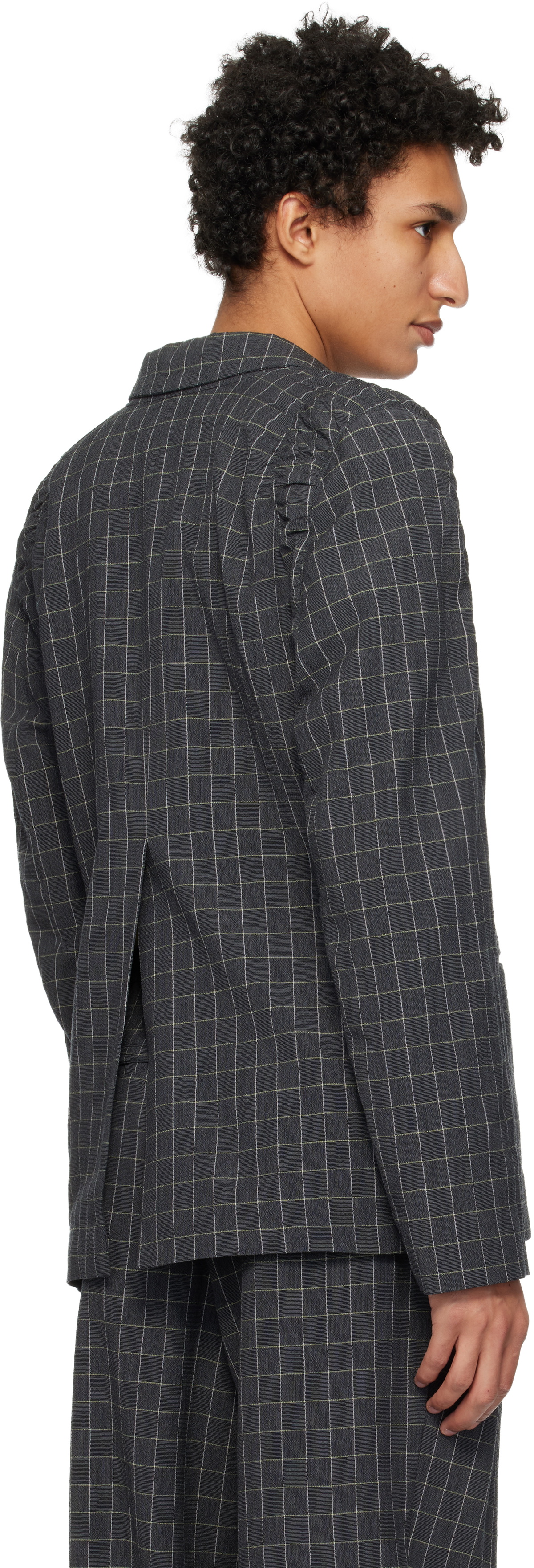 Kiko Kostadinov Gray Minna Blazer