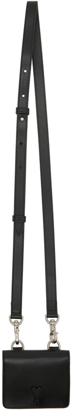 Photo: AMI Paris Black Ami de Cœur Strap Card Holder