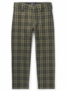 Enfants Riches Déprimés - Straight-Leg Checked Cotton-Twill Trousers - Green