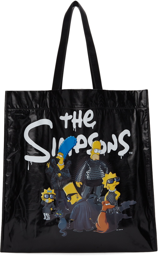 Photo: Balenciaga Black The Simpsons Edition Shopper Tote Bag