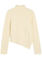 Staud Sidney Cable-knit Wool-blend Jumper Ivory
