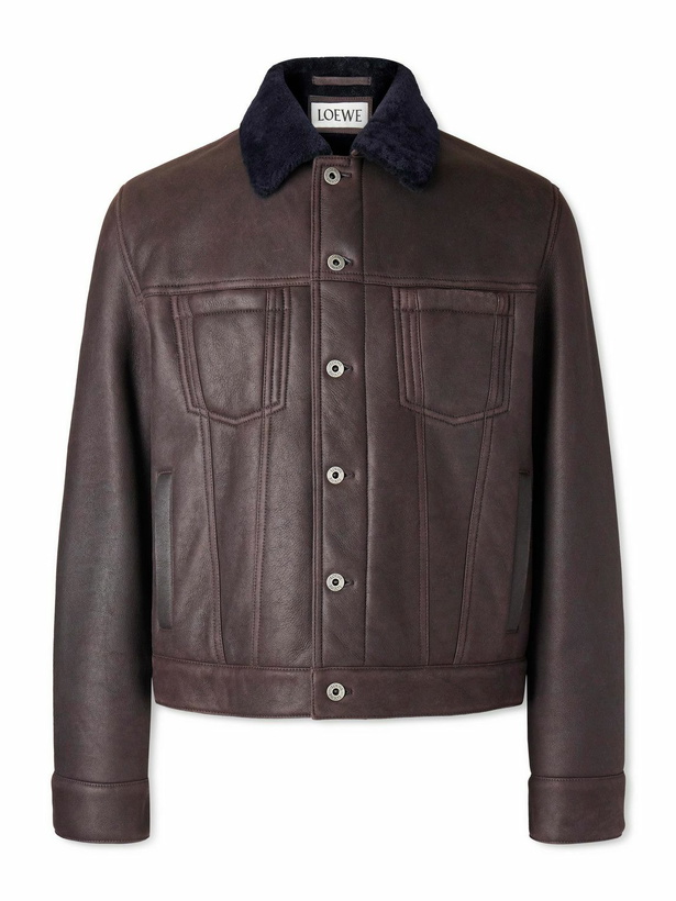 Photo: LOEWE - Shearling Trucker Jacket - Brown