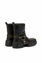 Diesel D-Tex - Biker boots in distressed leather - Boots - Man -