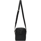 Kenzo Black Leather Logo Crossbody Bag