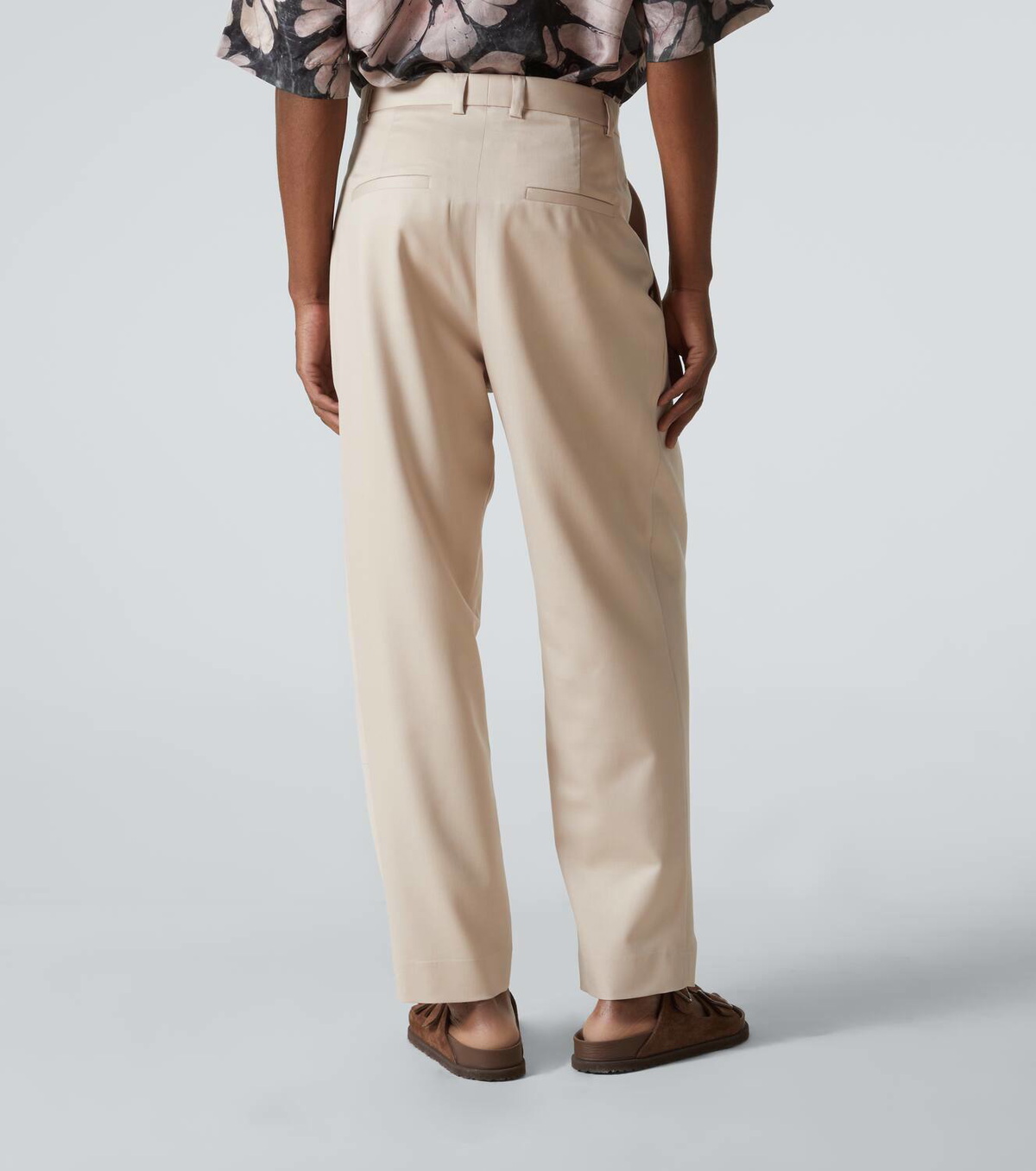 King & Tuckfield Pleated wool tapered pants