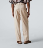 King & Tuckfield Pleated wool tapered pants