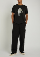 Moose Knuckles Augustine Drip Printed Cotton T-shirt Black