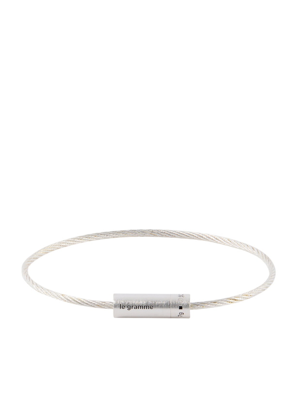 Photo: Le Gramme - 7g Brushed Sterling Silver Cable Bracelet - Silver