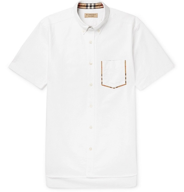 Photo: Burberry - Button-Down Collar Cotton Oxford Shirt - White
