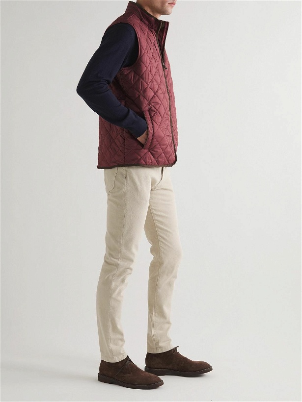 Photo: Peter Millar - Essex Quilted Shell Gilet - Red