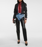 Agolde - Harley denim and leather-blend jeans