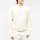 Moncler Men's Logo Crew Knit in White