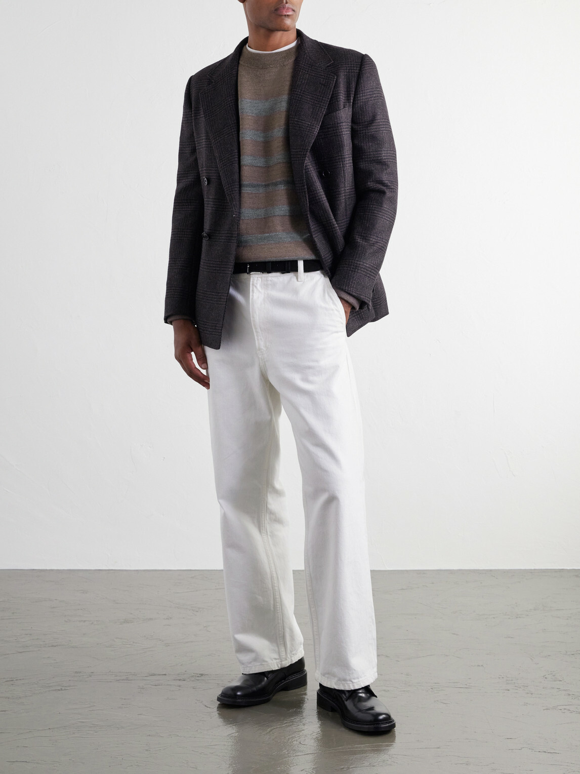 S.N.S. Herning - Given Striped Wool Sweater - Brown