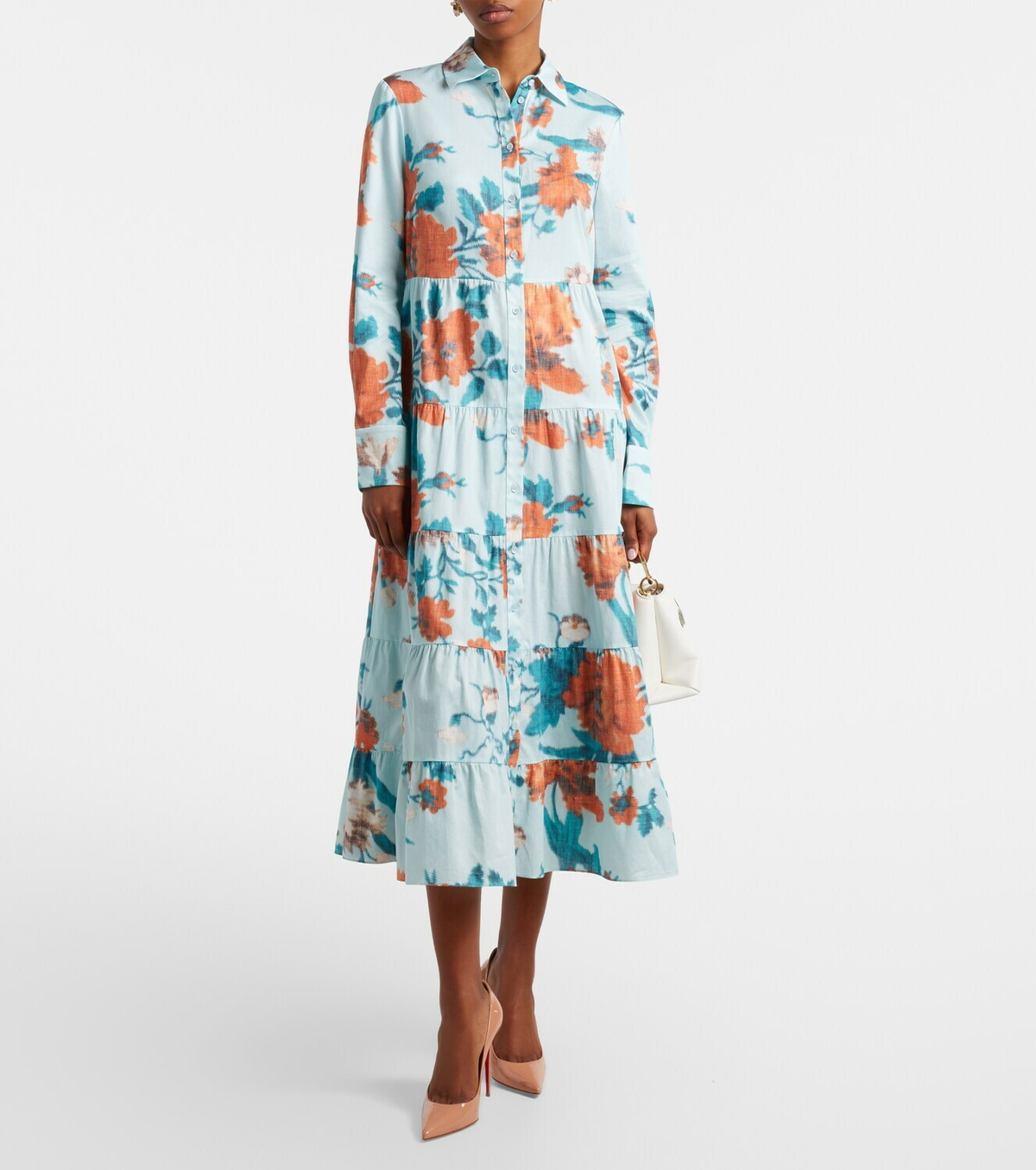 Erdem Bloom Medium floral leather top-handle bag