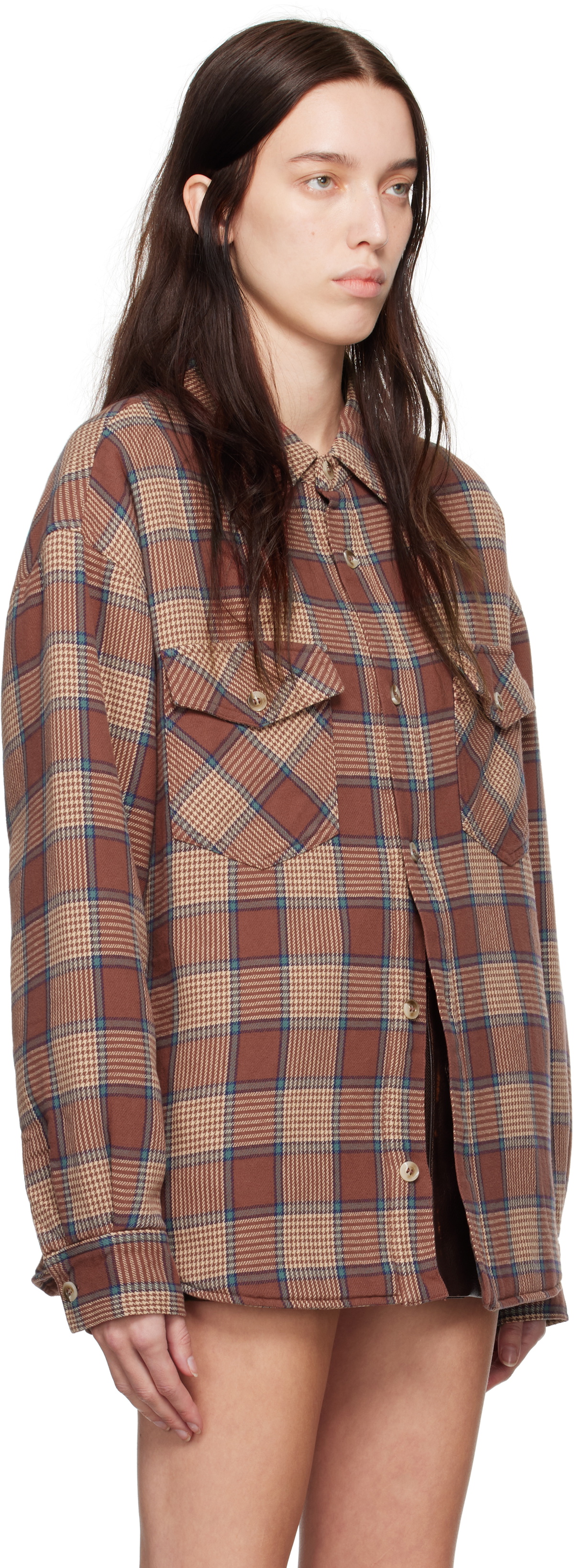 GUESS USA Red Padded Flannel Overshirt