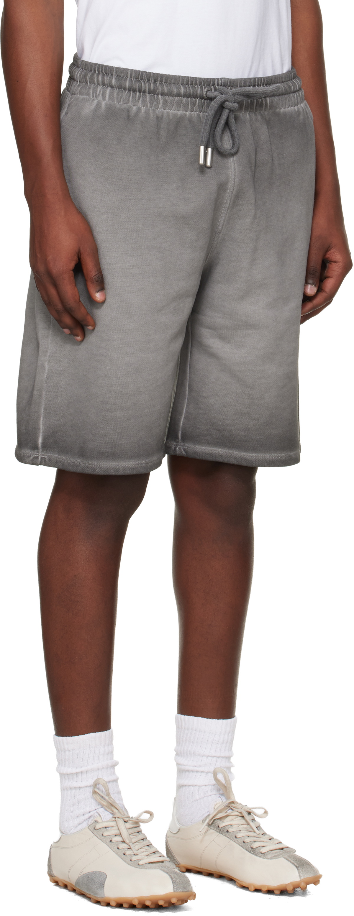 Off-White Gray Laundry Diagonal Skate Sweat Shorts