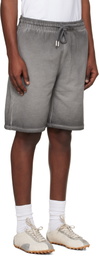 Off-White Gray Laundry Diagonal Skate Sweat Shorts