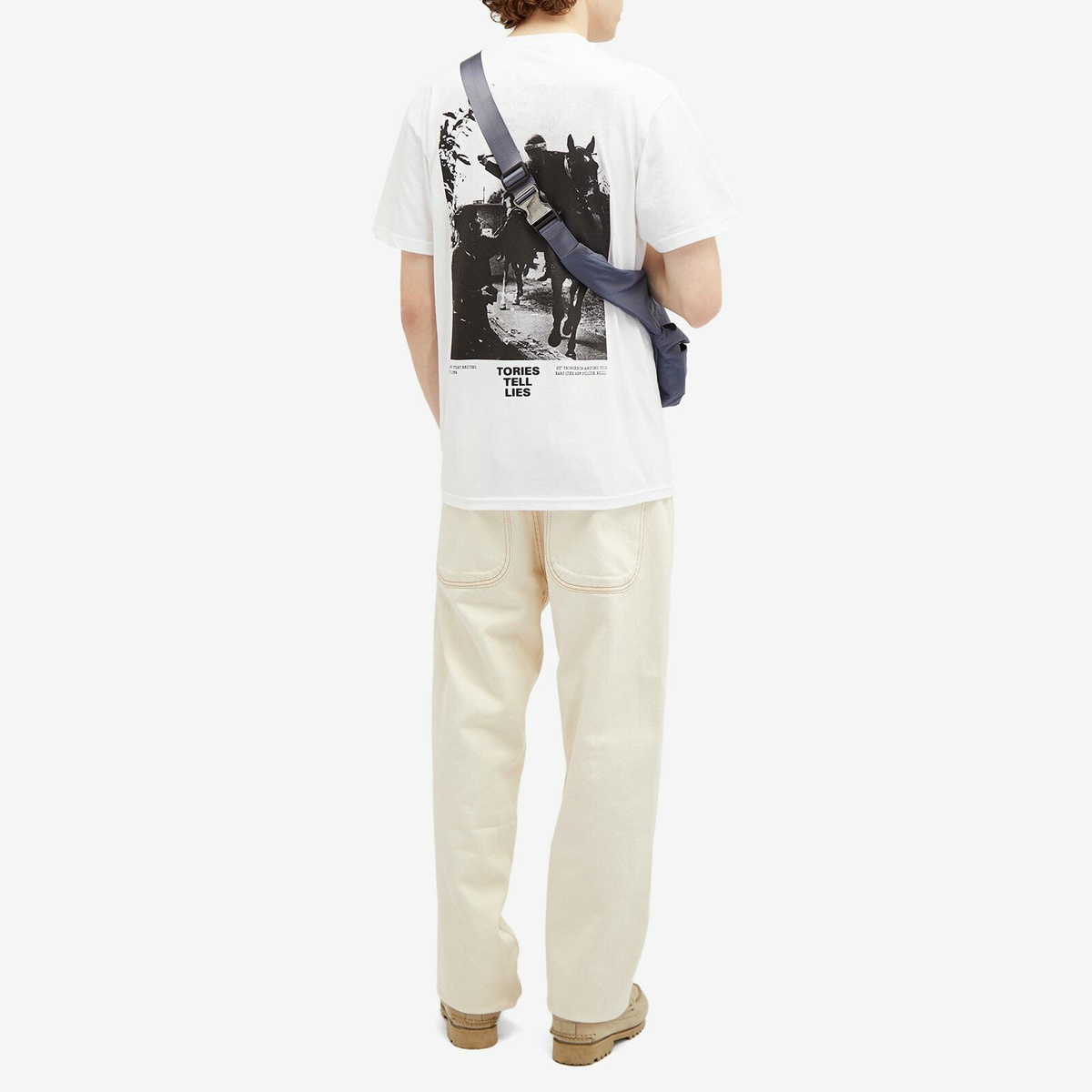 Boys Own Men's Police Brutality Print T-Shirt in White