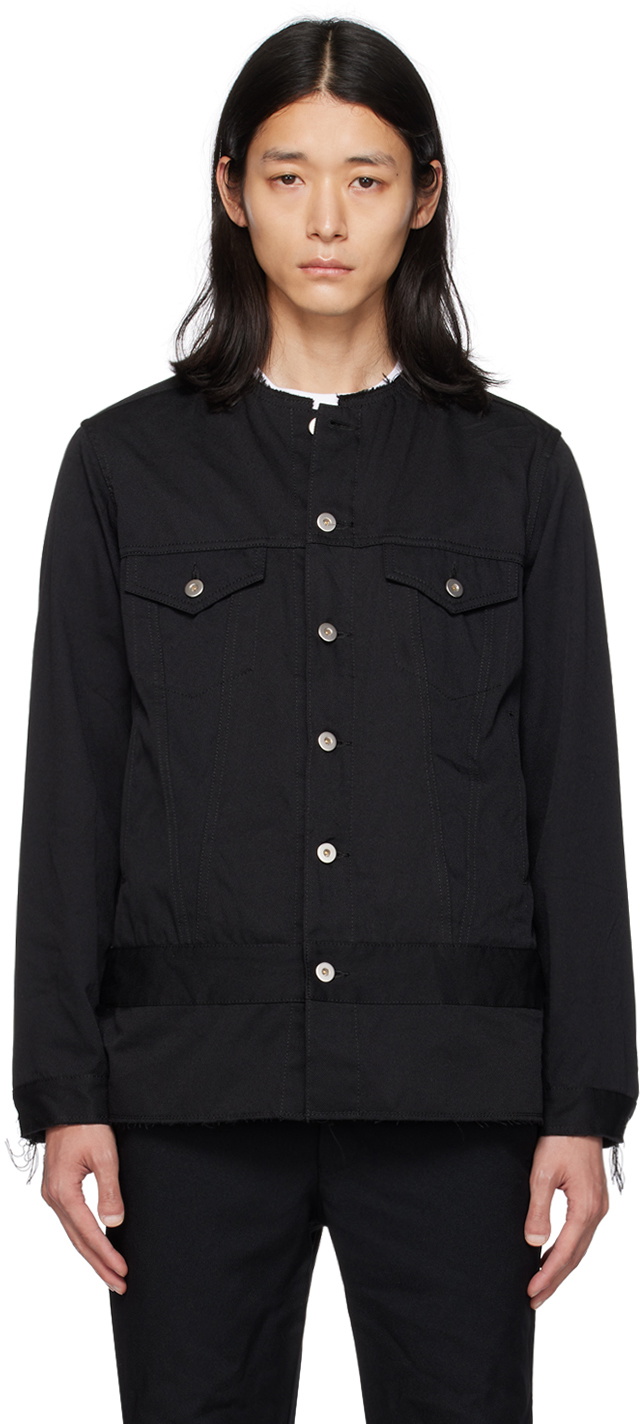 Black Comme des Garçons Black Raw Edge Jacket