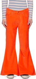 ERL Orange Flared Trousers