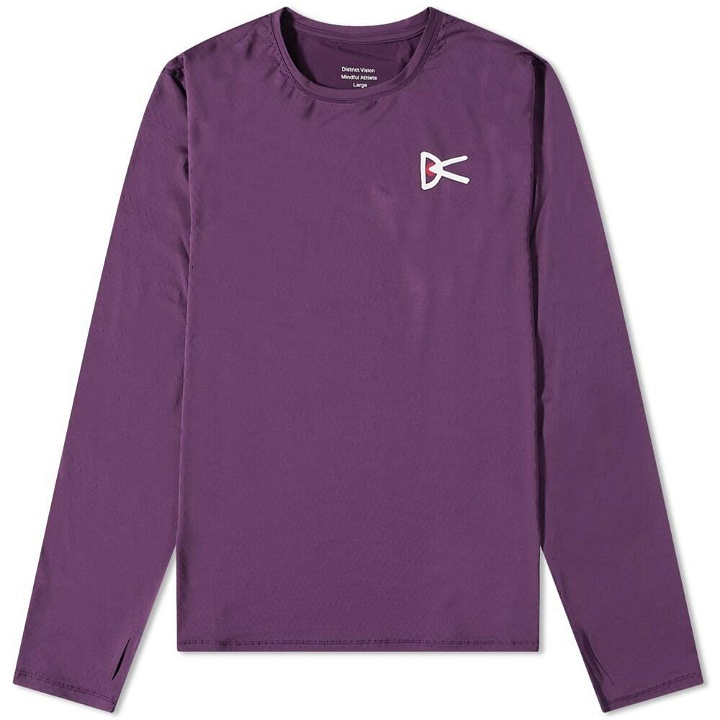 Photo: District Vision Men's Long Sleeve Air-Wear T-Shirt in Nightshade