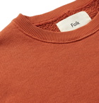 Folk - Loopback Cotton-Jersey Sweatshirt - Orange