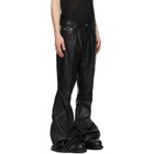 Rick Owens Black Tower Bolan Bootcut Leather Pants