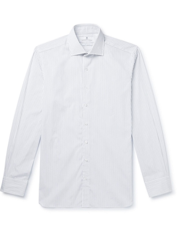 Photo: TURNBULL & ASSER - Checked Linen Shirt - White