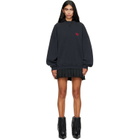 Balenciaga Black Hybrid Laurel Dry Molleton Minidress