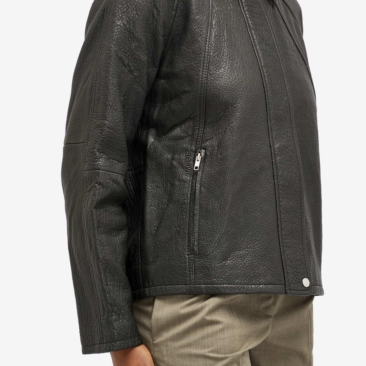Samsøe Samsøe Women's Sanok Leather Jacket in Black