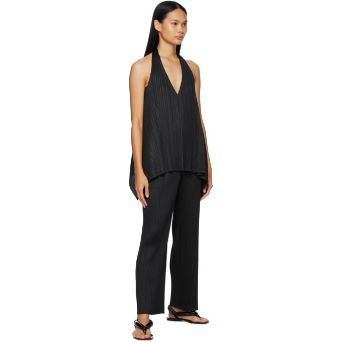 Pleats Please Issey Miyake Black Echo Tank Top Pleats Please Issey