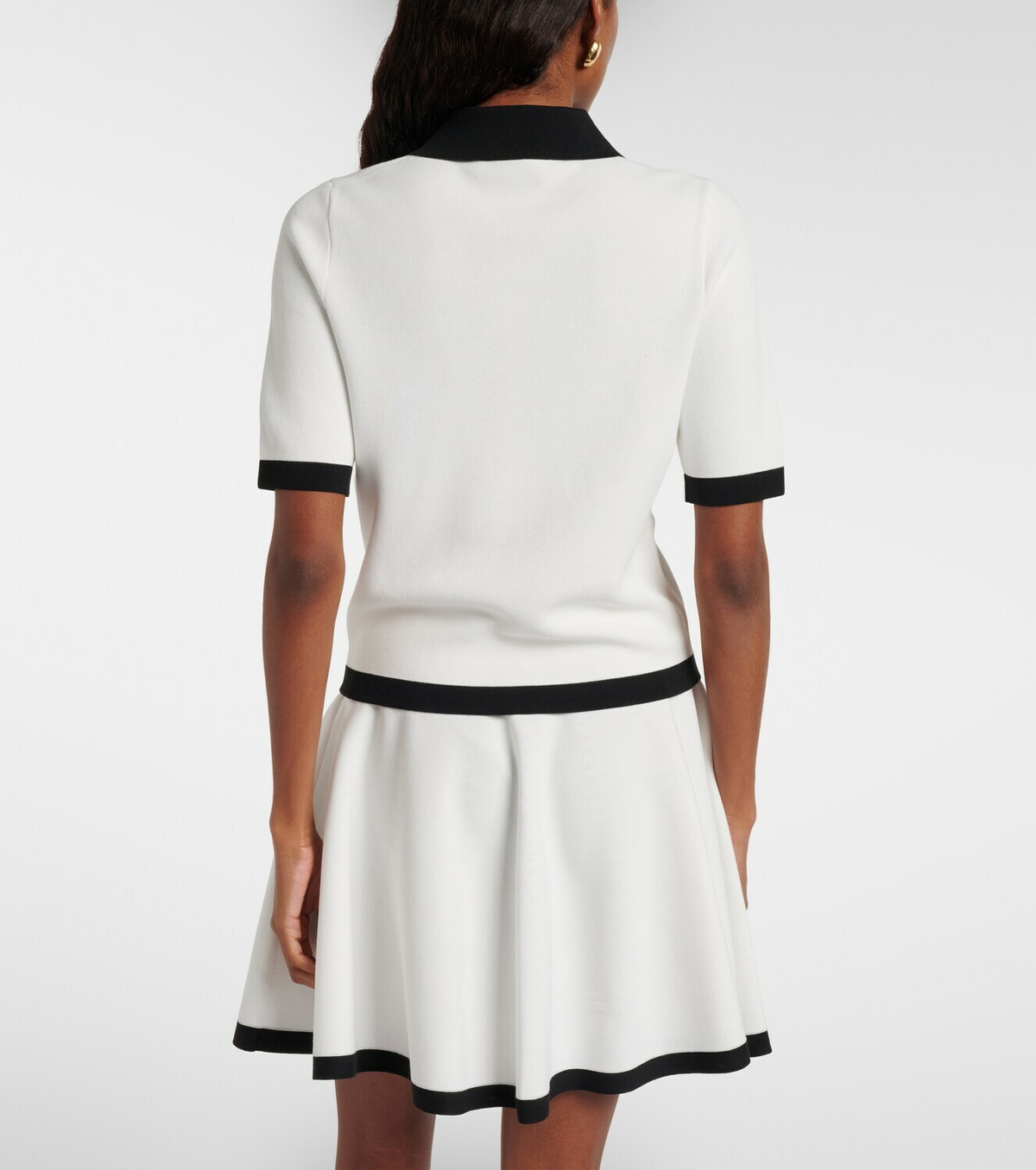 Nina Ricci Ribbed-knit polo shirt