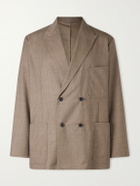 Kaptain Sunshine - Take Easy Double-Breasted Wool-Gabardine Suit Jacket - Brown