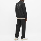 Comme des Garçons Play Men's Heart Zip Back Print Track Top in Black