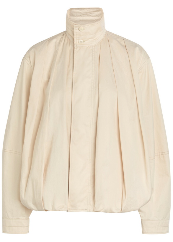 Photo: Lemaire High-neck Pleated Cotton Jacket Yellow Light