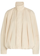 Lemaire High-neck Pleated Cotton Jacket Yellow Light