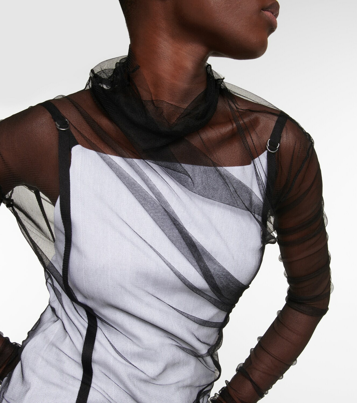 Ann Demeulemeester - Silk-blend sheer top Ann Demeulemeester