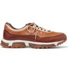Our Legacy - Poseidon Canvas-Trimmed Leather Sneakers - Brown