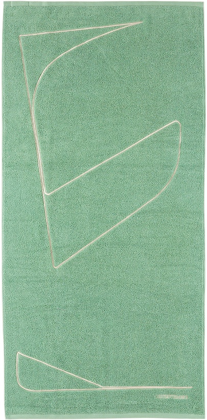 Photo: LE17SEPTEMBRE SSENSE Exclusive Green Embroidered Beach Towel