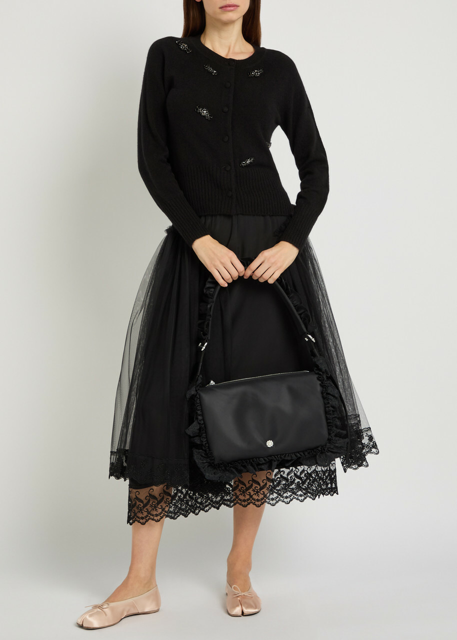 Simone Rocha Embellished Cashmere Cardigan Black