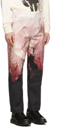 Alexander McQueen Pink & Black Flower Print Baggy Trousers