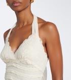 Zimmermann Fairlight lace-trimmed halterneck top